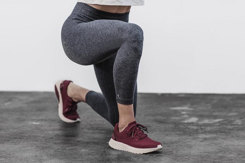 Women's Nobull Cabernet Ivory Ripstop Running Shoes Dark / Red | SG I2619L